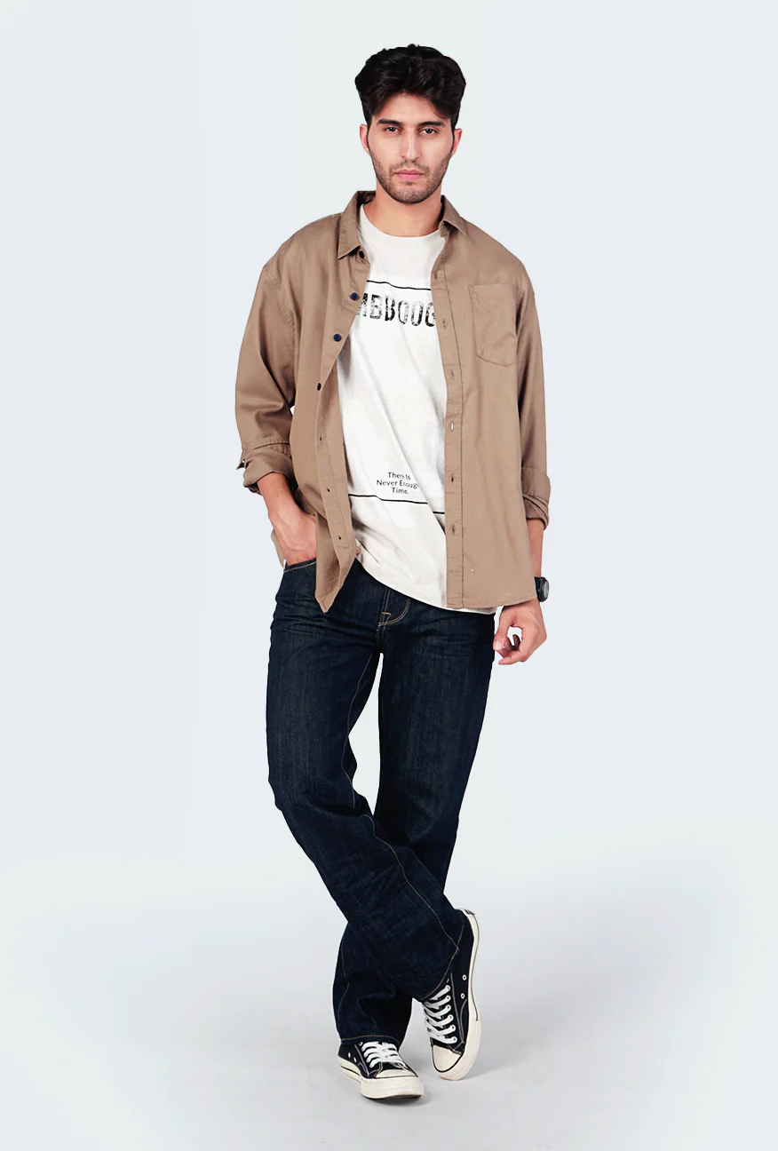 Kemeja Lengan Panjang Regular Dobster Brown - Image 7