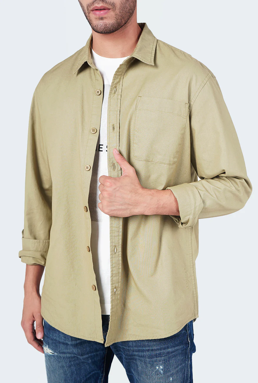 Kemeja Lengan Panjang Regular Shirt Hersey 2.0 Olive - Image 2