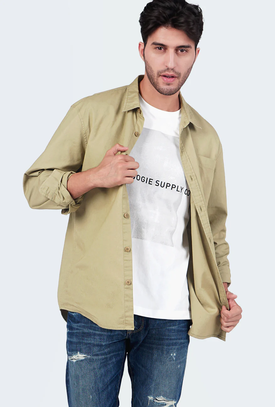 Kemeja Lengan Panjang Regular Shirt Hersey 2.0 Olive - Image 3