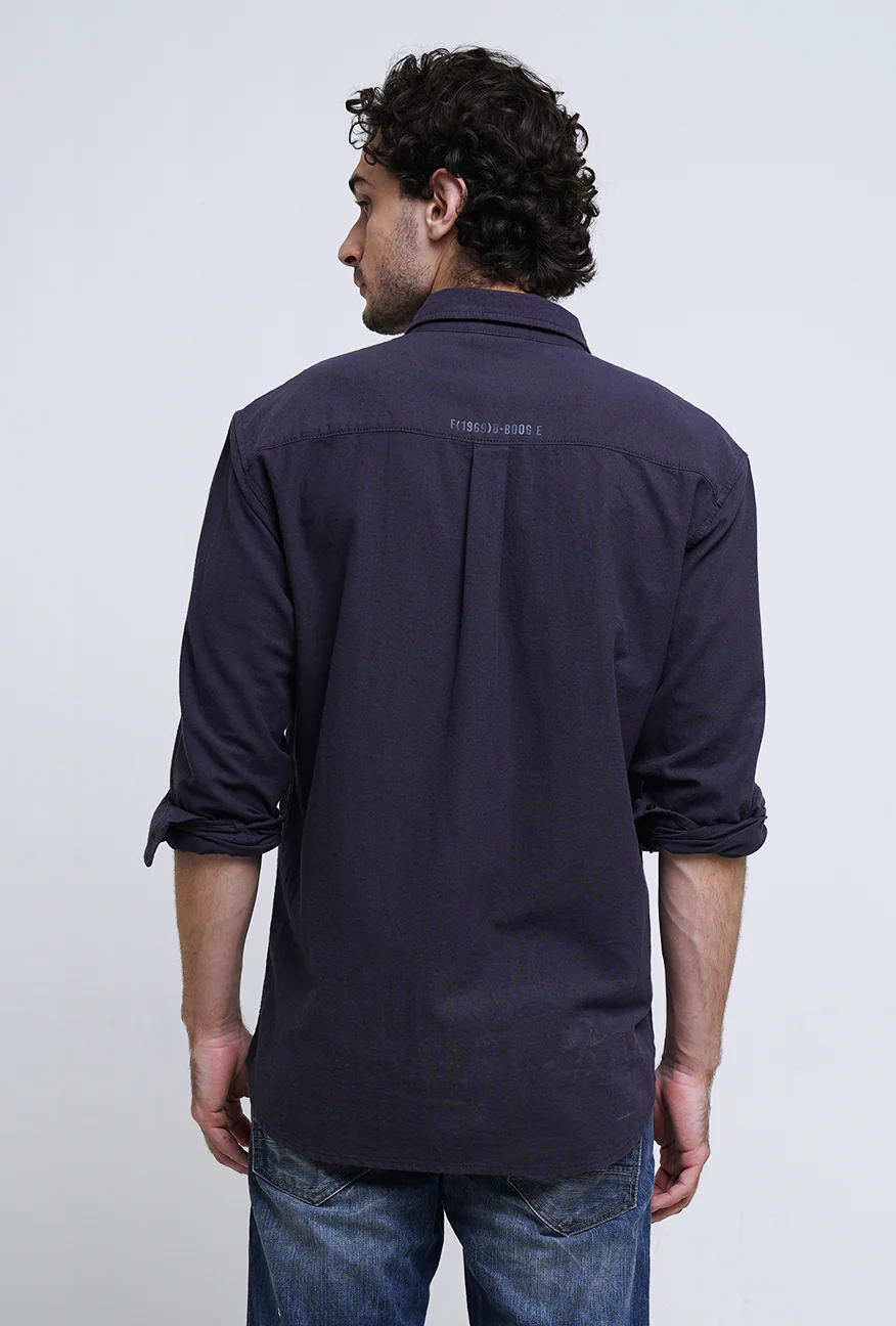 Kemeja Lengan Panjang Higgins Dark Green - Image 6
