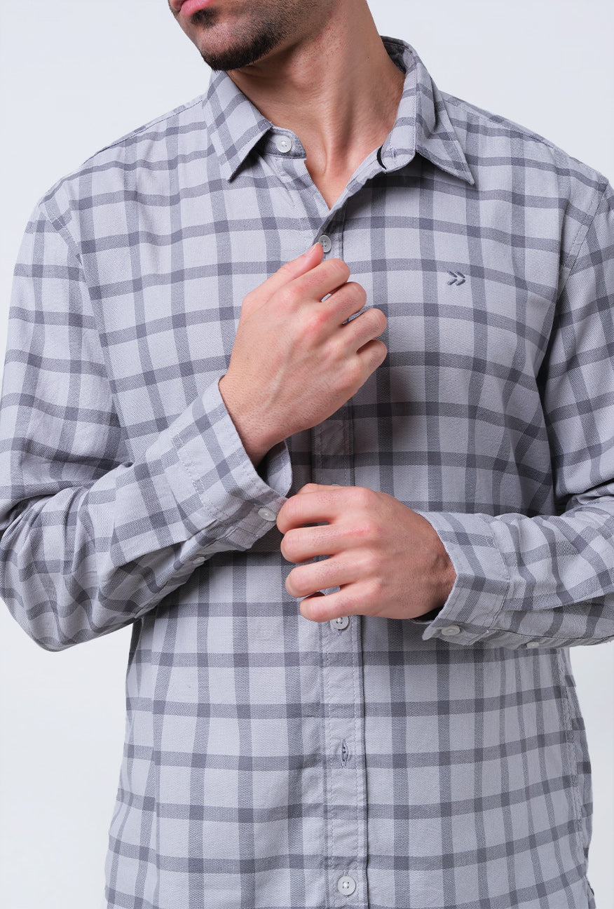 Kemeja Lengan Panjang Labour Grey Regular - Image 2