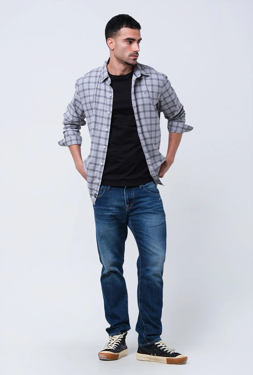 Kemeja Lengan Panjang Labour Grey Regular - Image 3