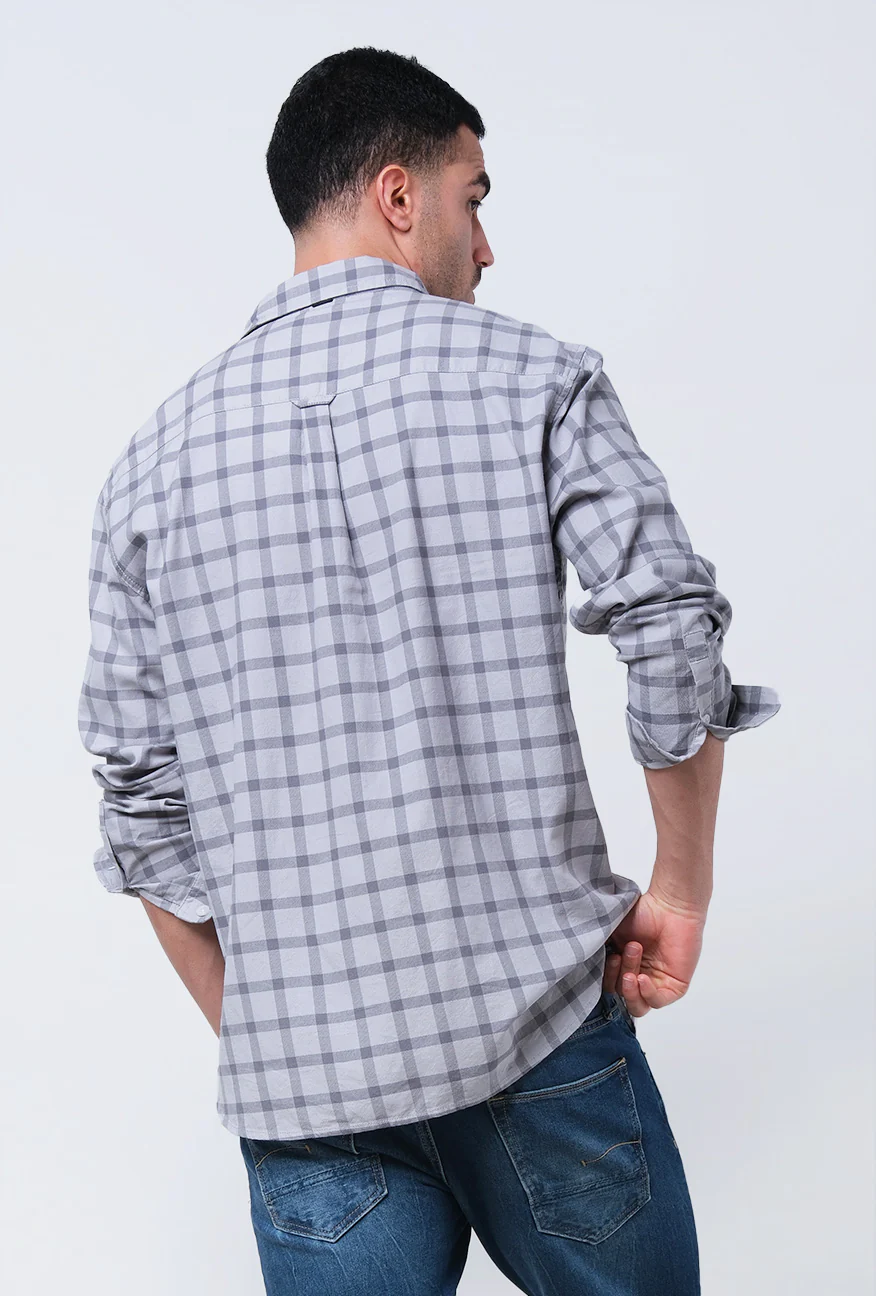Kemeja Lengan Panjang Labour Grey Regular - Image 4