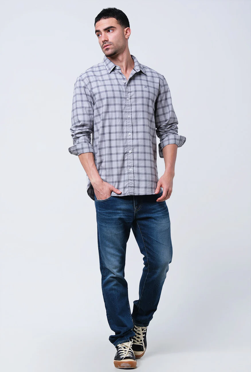 Kemeja Lengan Panjang Labour Grey Regular - Image 5