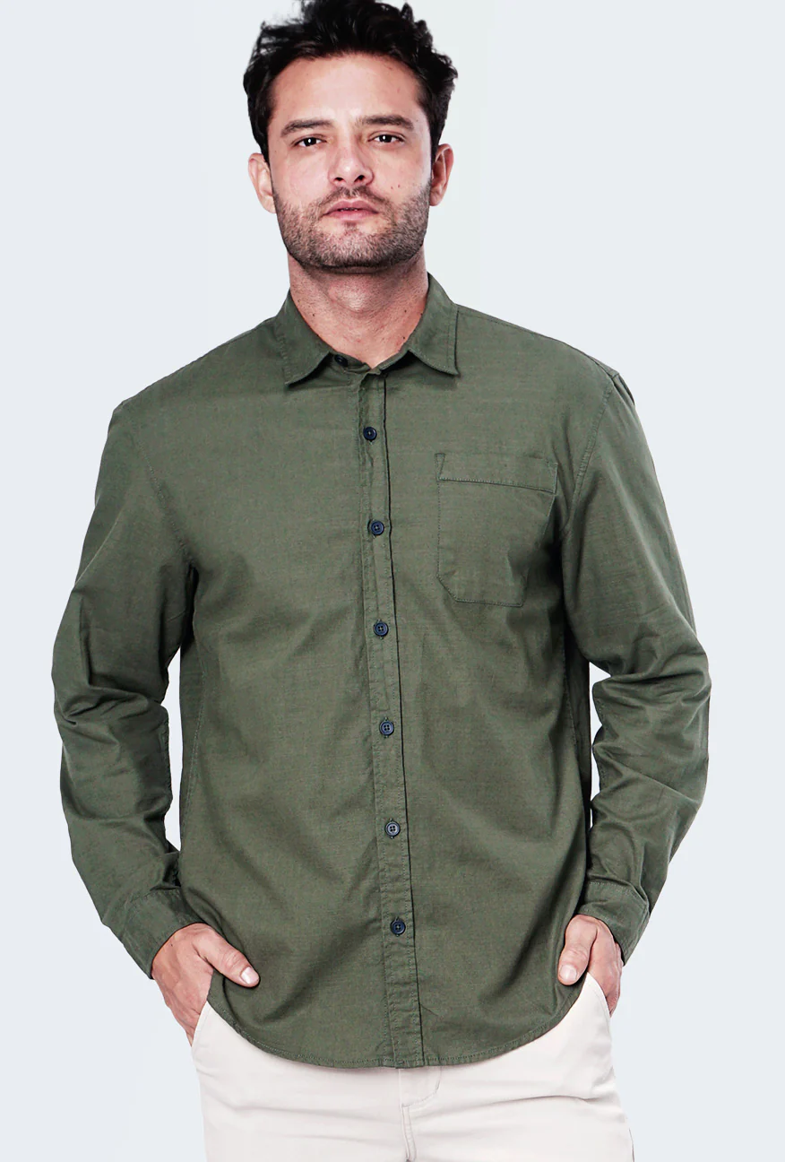 Kemeja Lengan Panjang Lava Basic Army