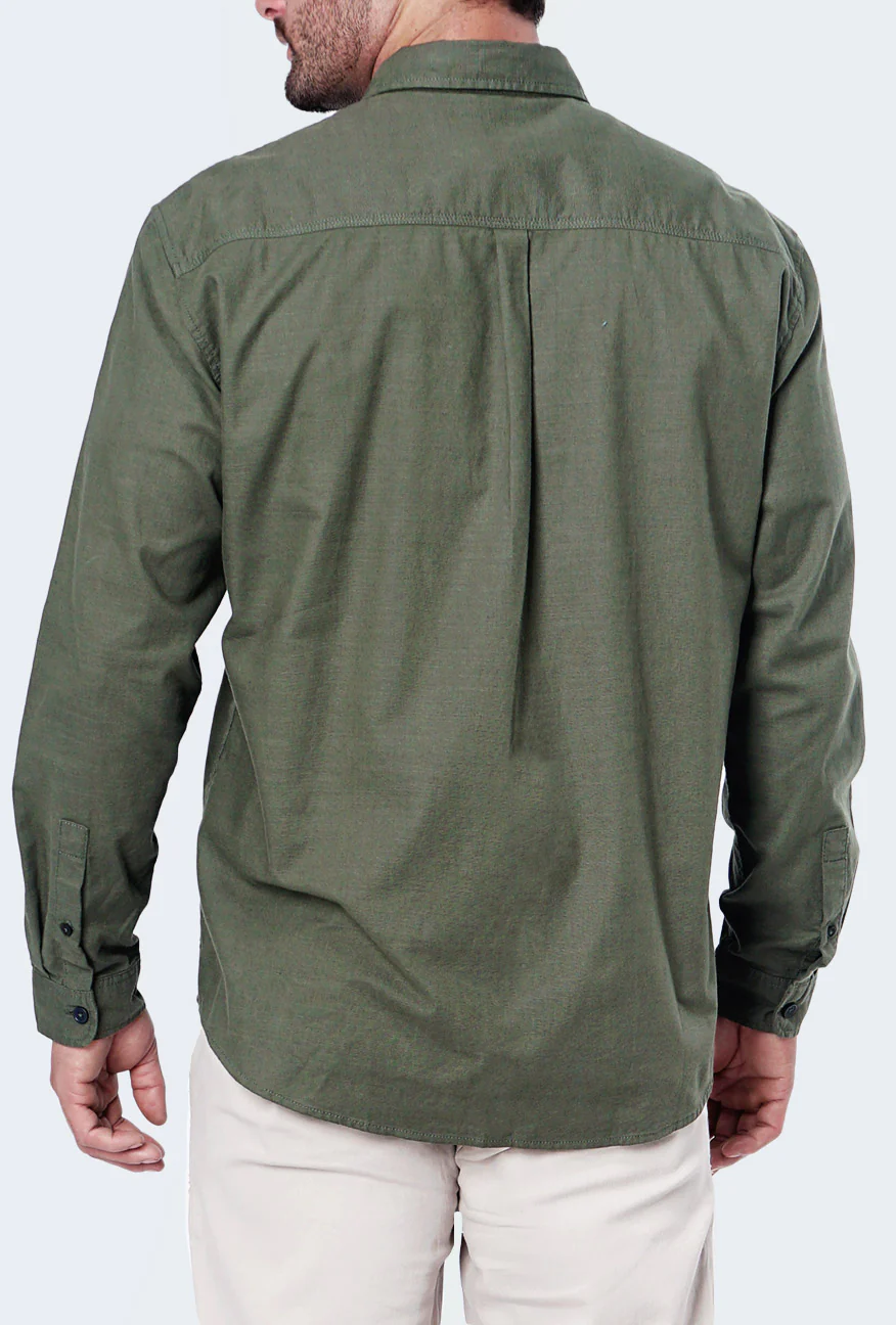 Kemeja Lengan Panjang Lava Basic Army - Image 4