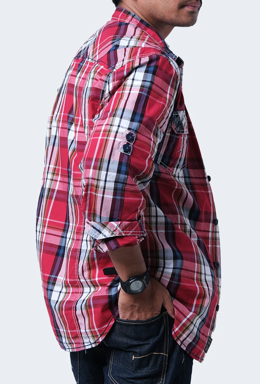 Kemeja Lengan Panjang Optimus Prime Red White - Image 3