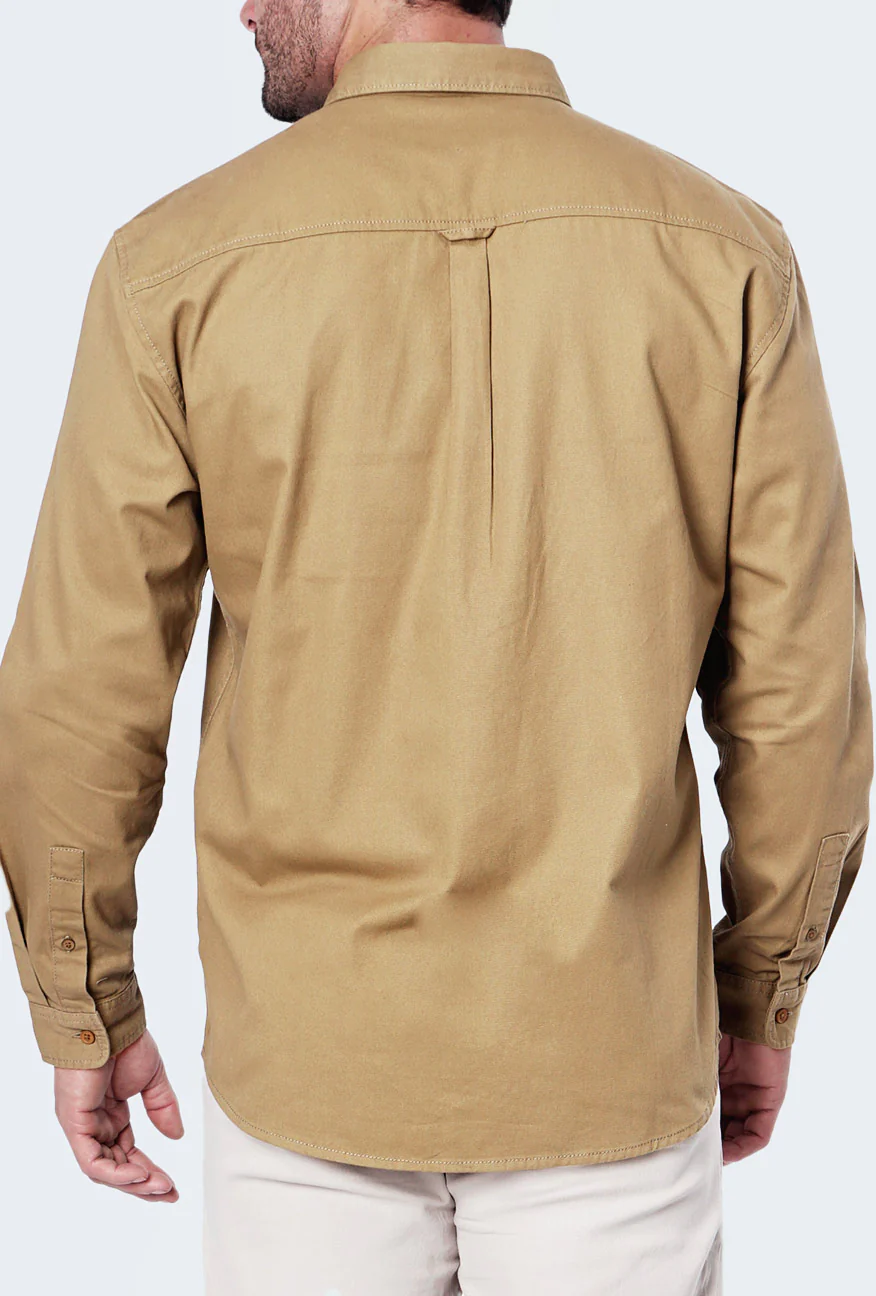 Kemeja Lengan Panjang Orlov Khaki - Image 6