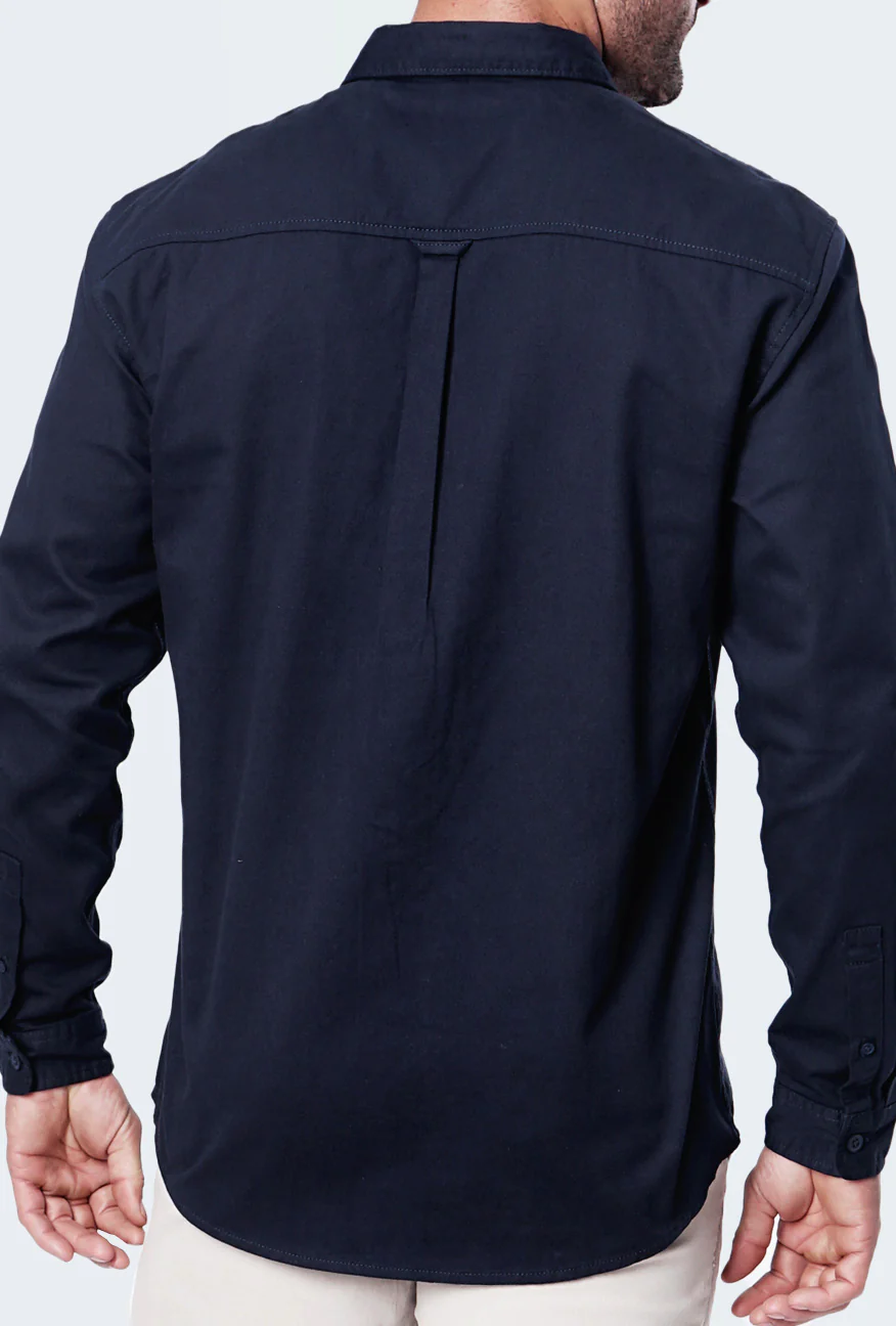 Kemeja Lengan Panjang Orlov Navy - Image 4