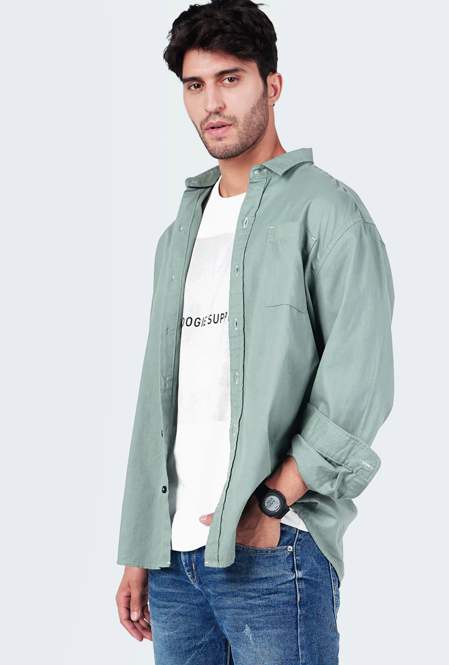 Kemeja Lengan Panjang Ottoman 3.0 Medium Green - Image 3