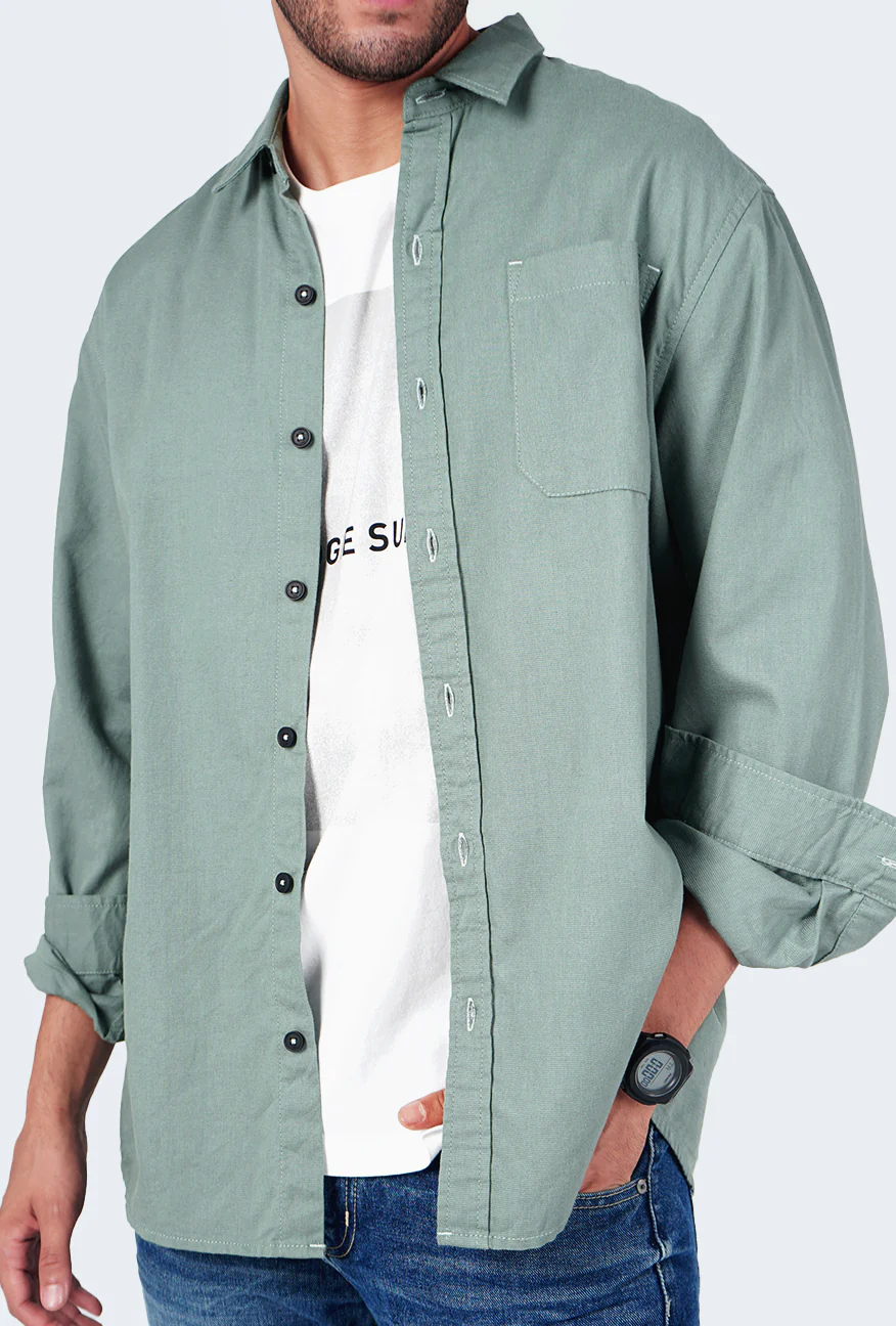 Kemeja Lengan Panjang Ottoman 3.0 Medium Green - Image 4