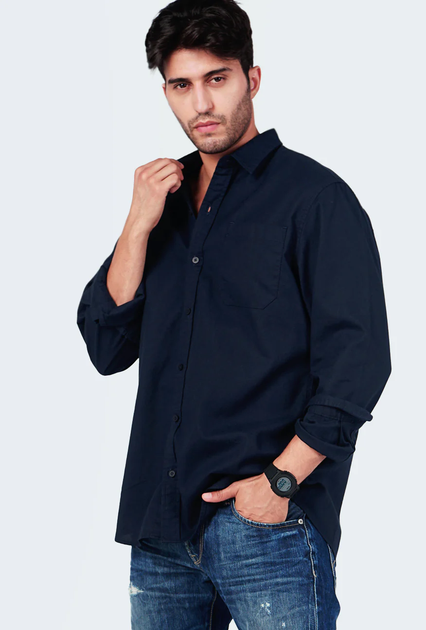 Kemeja Lengan Panjang Ottoman 4.0 Dark Navy - Image 2