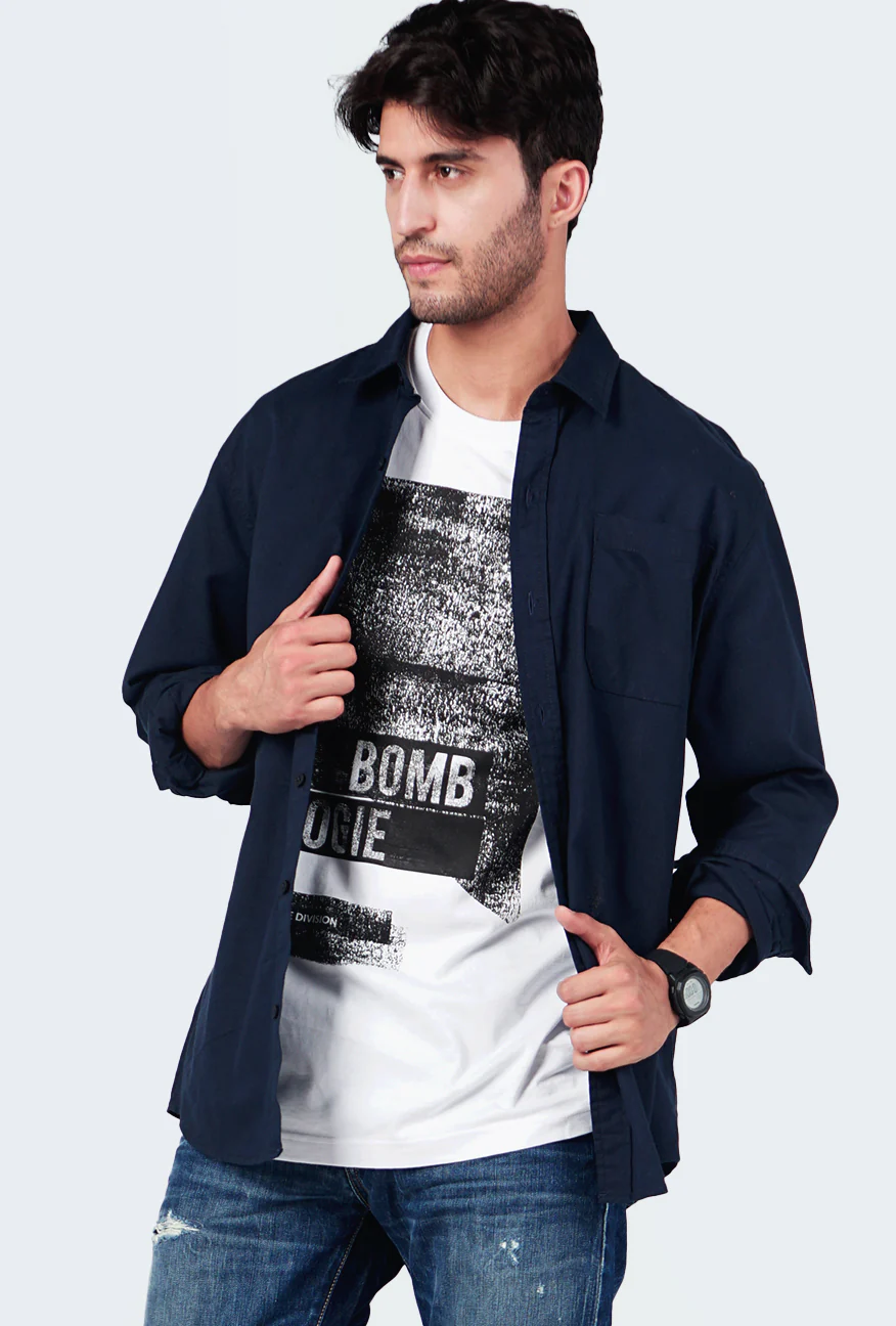 Kemeja Lengan Panjang Ottoman 4.0 Dark Navy - Image 3
