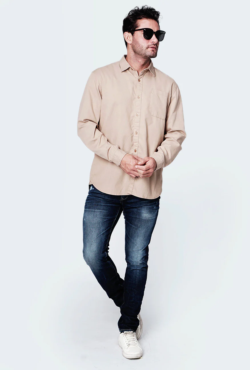 Kemeja Lengan Panjang Ottoman Cream