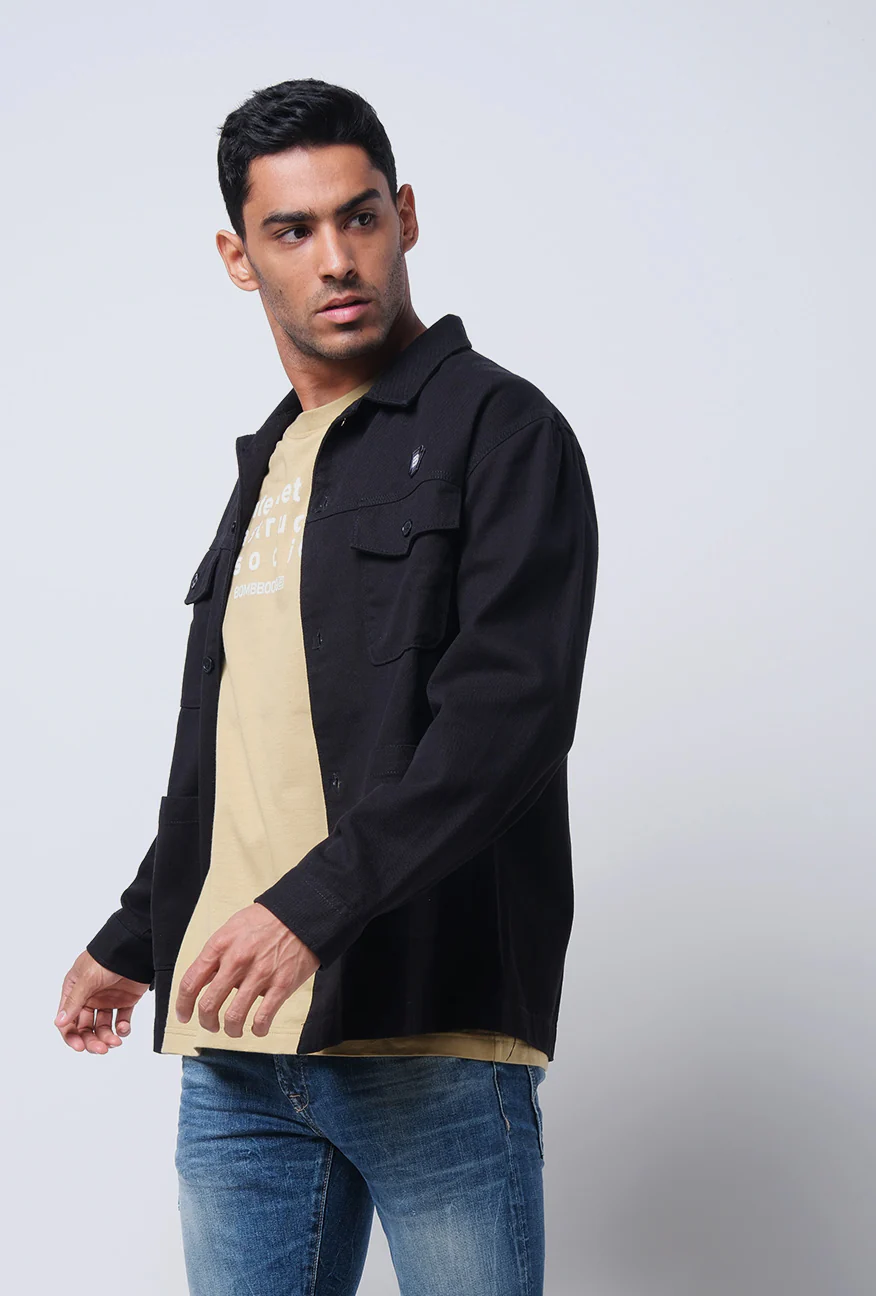 Kemeja Lengan Panjang Outer Chore Black - Image 3