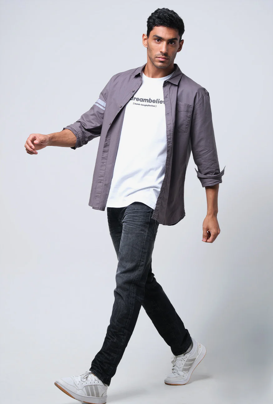 Kemeja Lengan Panjang Panzer Dark Grey