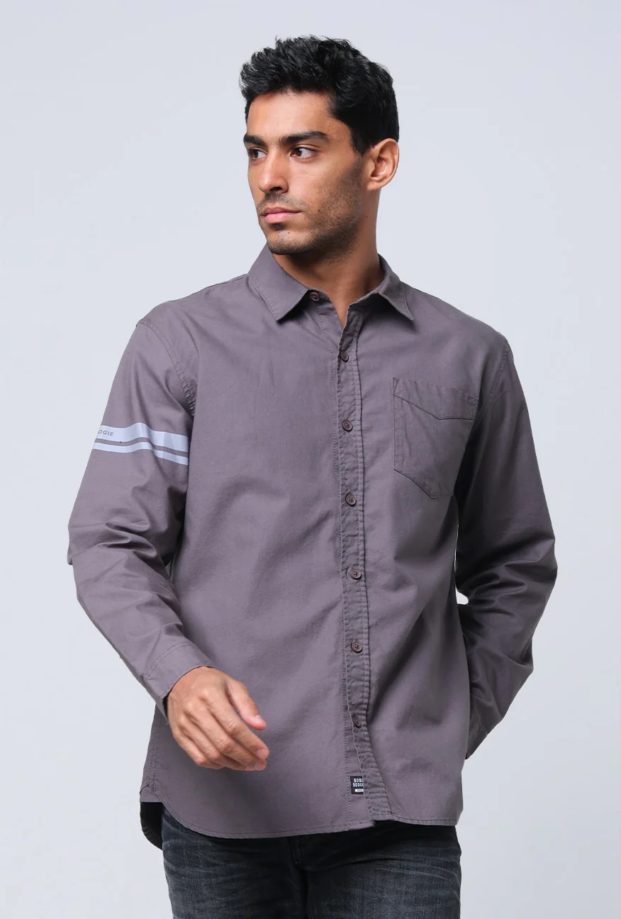 Kemeja Lengan Panjang Panzer Dark Grey - Image 2
