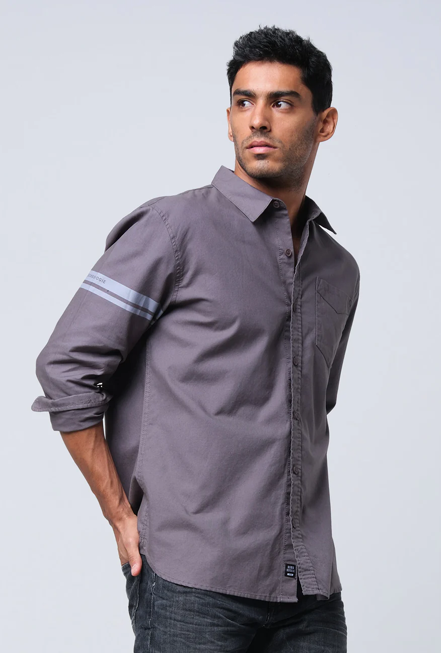 Kemeja Lengan Panjang Panzer Dark Grey - Image 3