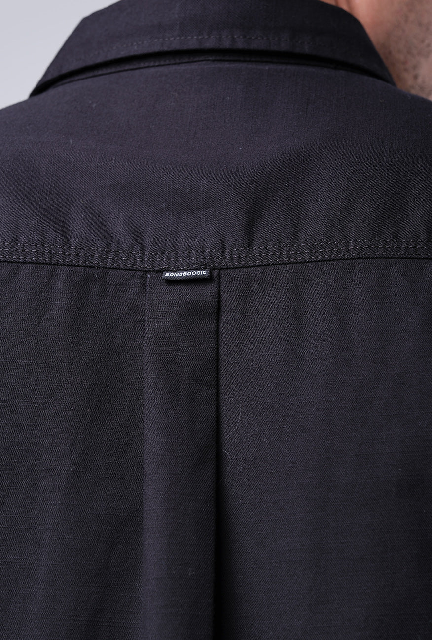 Kemeja Lengan Panjang Regular Falcon Black - Image 4