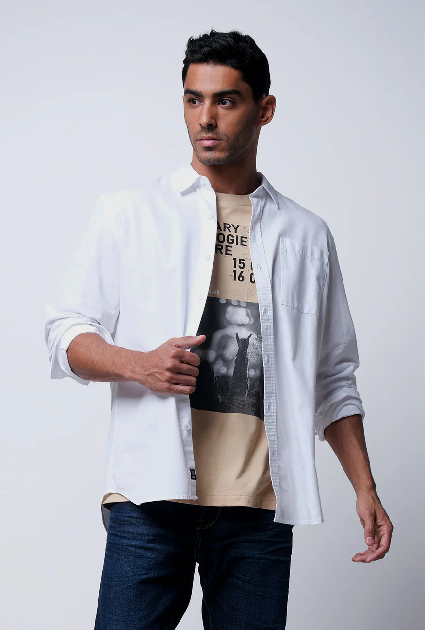 Kemeja Lengan Panjang Regular Falcon White - Image 2