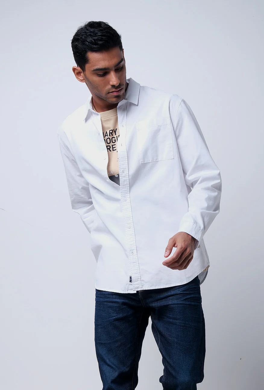 Kemeja Lengan Panjang Regular Falcon White - Image 3