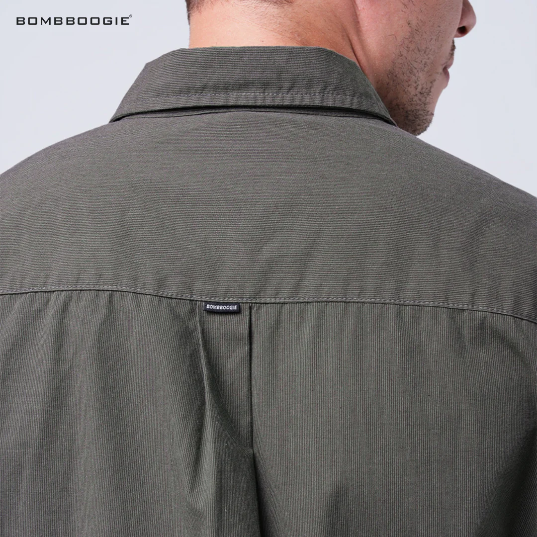 Kemeja Lengan Panjang Regular Gillmour Dark Green - Image 5