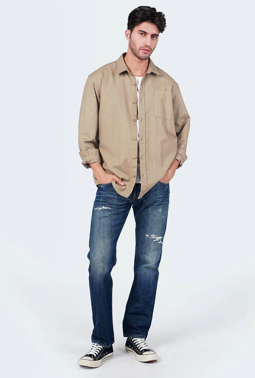 Kemeja Lengan Panjang Regular Hersey 2.0 Dark Khaki