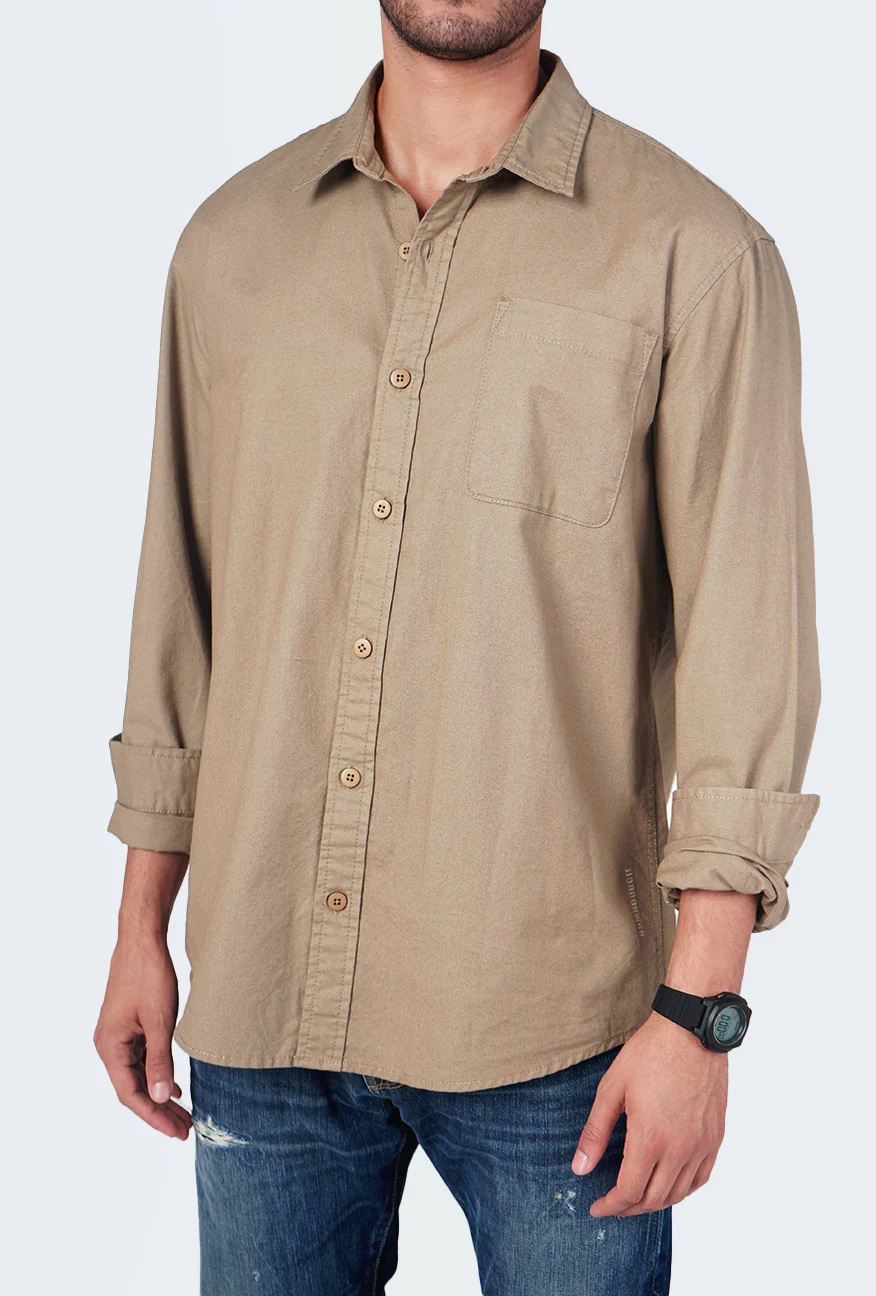 Kemeja Lengan Panjang Regular Hersey 2.0 Dark Khaki - Image 2