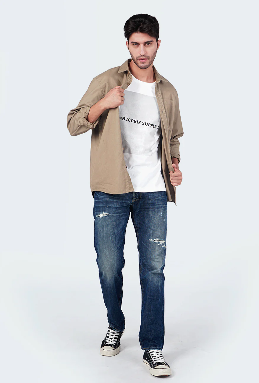 Kemeja Lengan Panjang Regular Hersey 2.0 Dark Khaki - Image 6