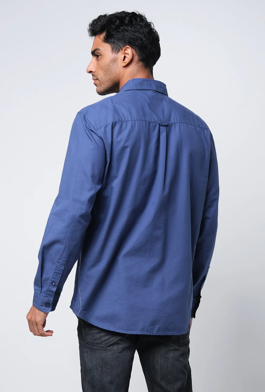 Kemeja Lengan Panjang Regular Lauder Blue Navy - Image 4