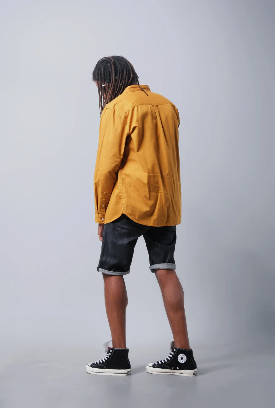 Kemeja Lengan Panjang Regular Preston Mustard - Image 3