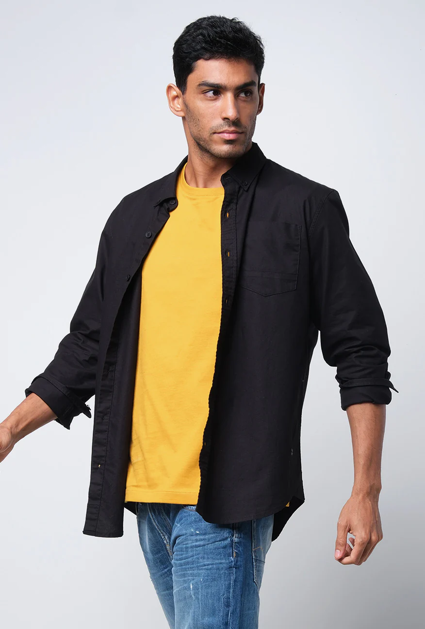 Kemeja Lengan Panjang Regular Stinger Black
