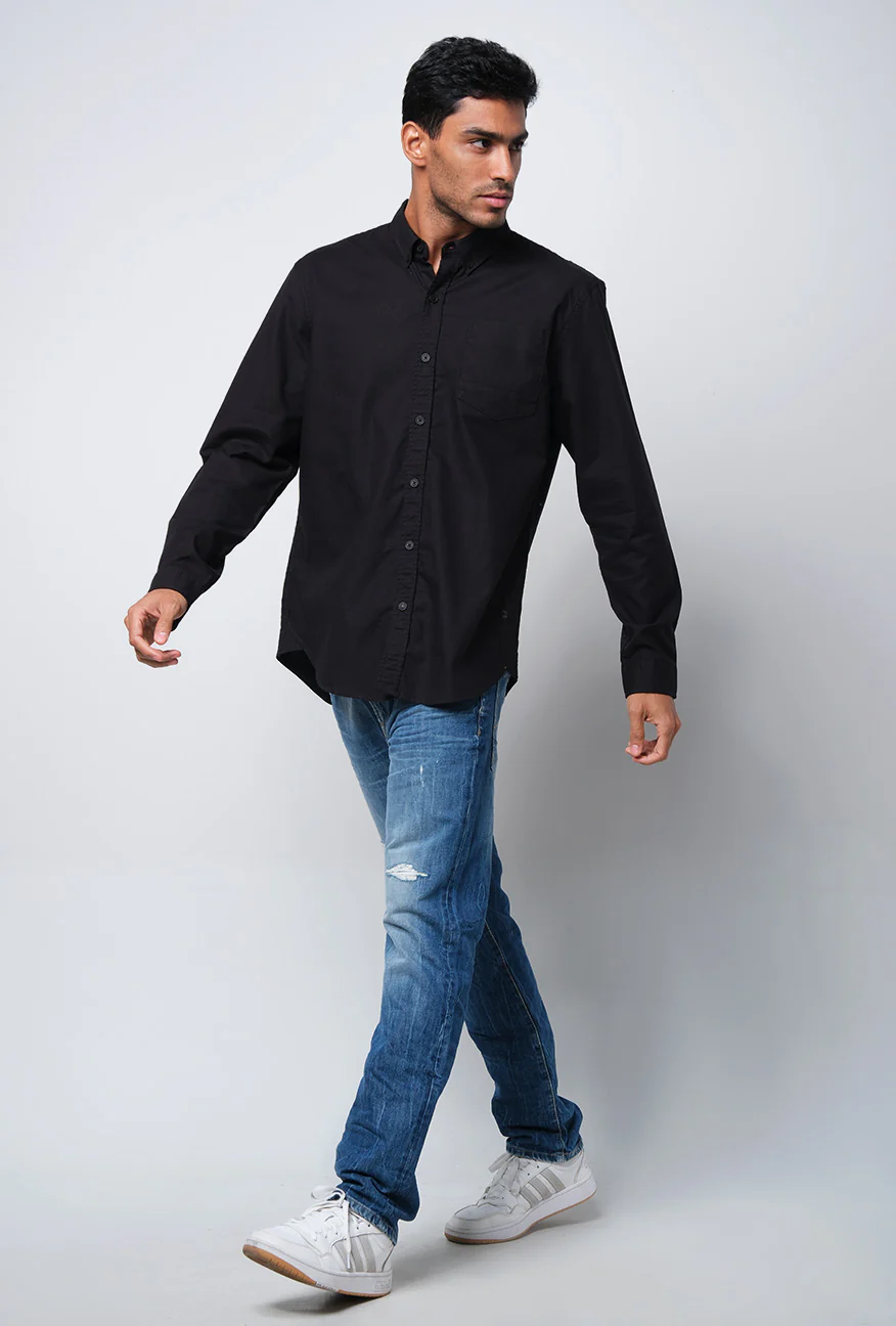 Kemeja Lengan Panjang Regular Stinger Black - Image 3
