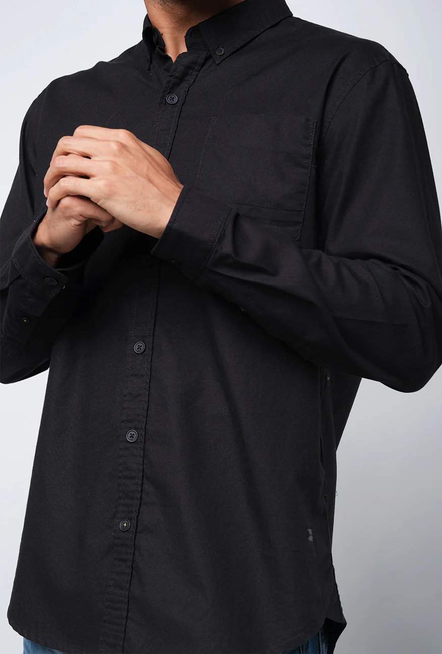 Kemeja Lengan Panjang Regular Stinger Black - Image 5