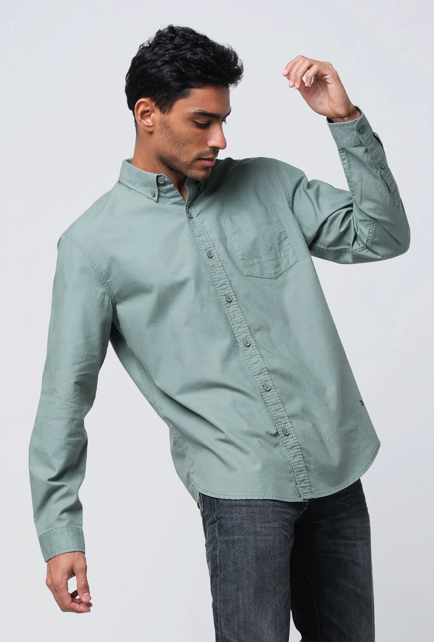 Kemeja Lengan Panjang Regular Stinger Green Sage - Image 2