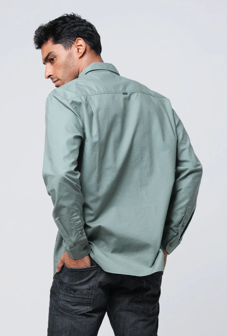 Kemeja Lengan Panjang Regular Stinger Green Sage - Image 4