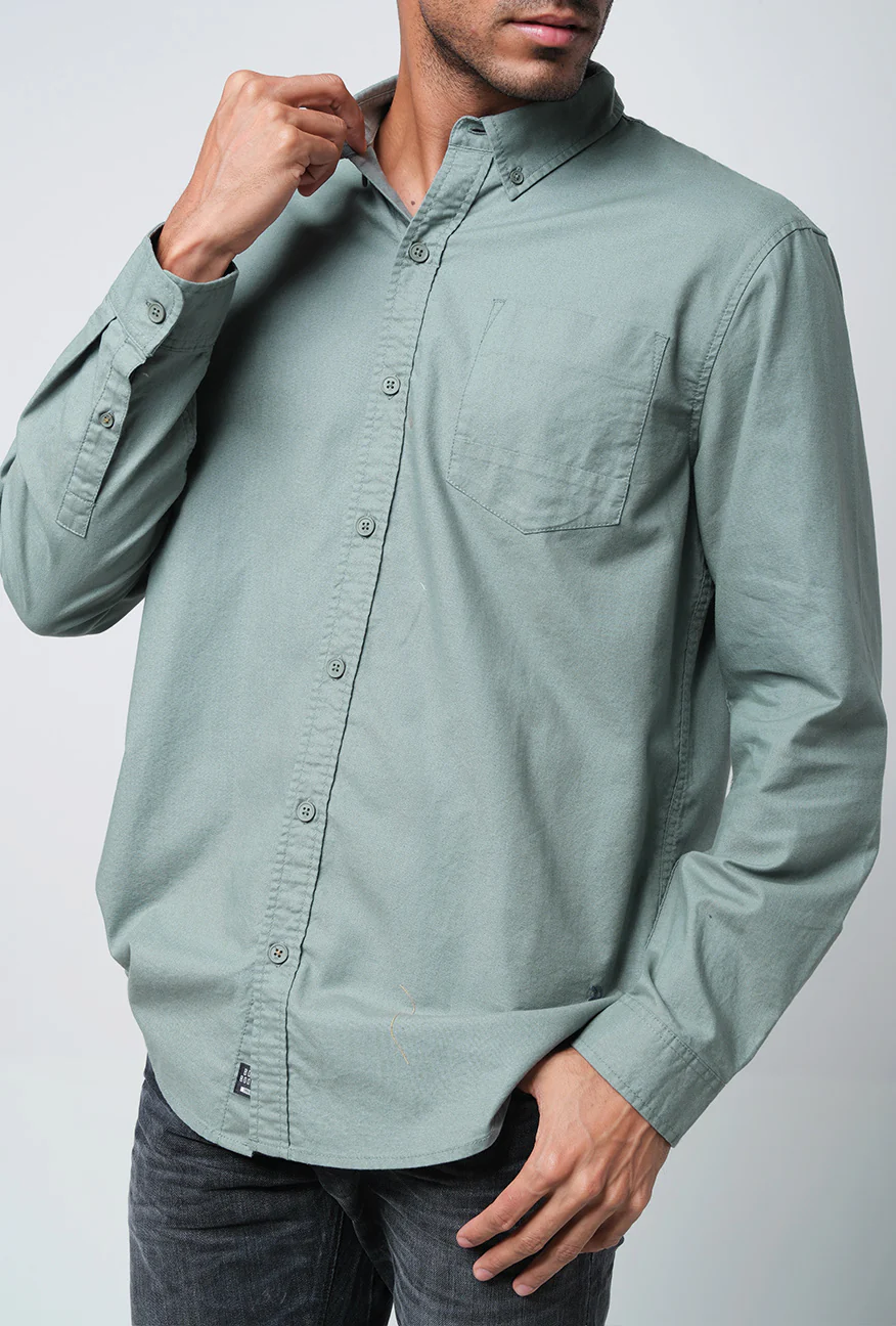 Kemeja Lengan Panjang Regular Stinger Green Sage - Image 5