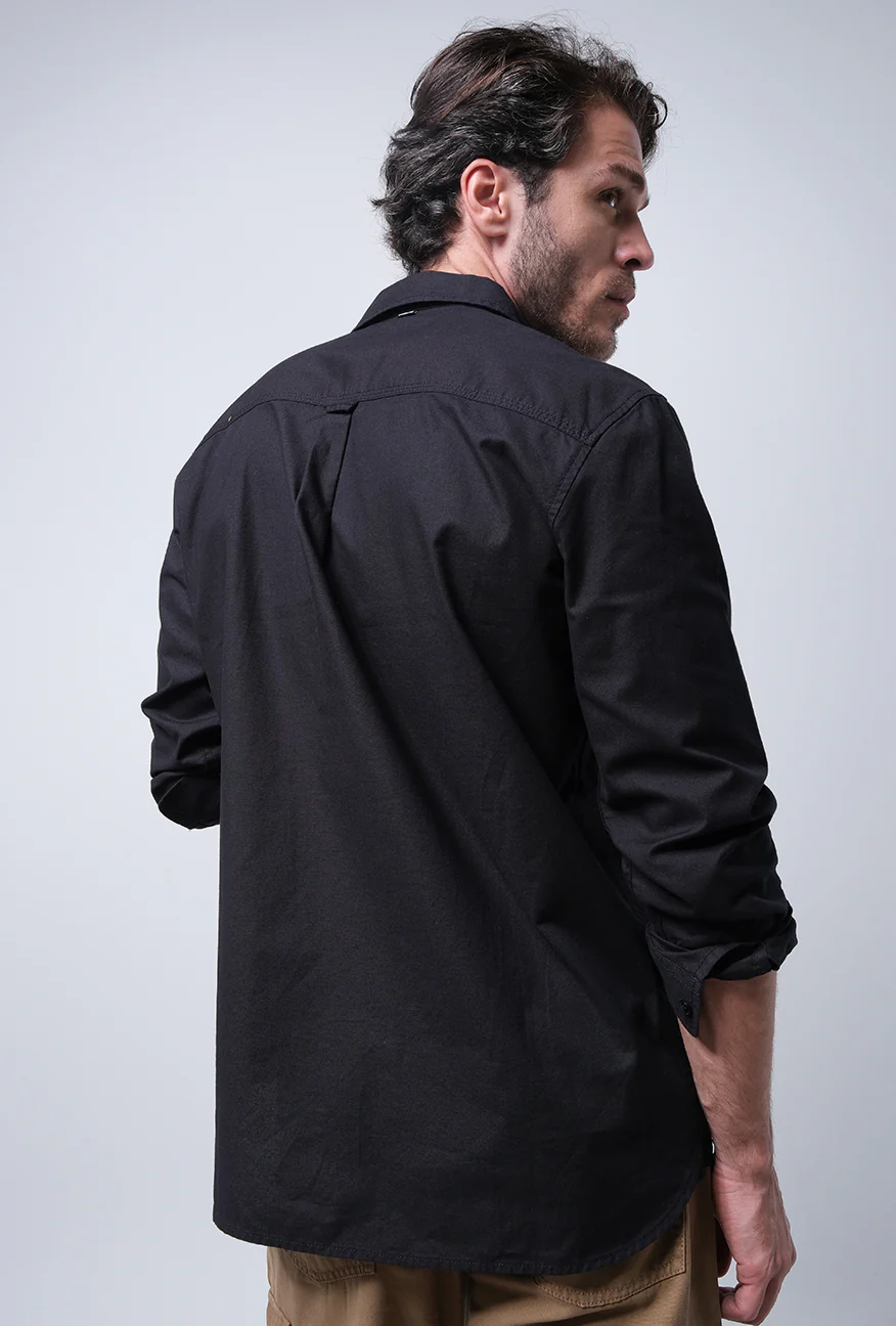 Kemeja Lengan Panjang Regular Sydow Black - Image 6