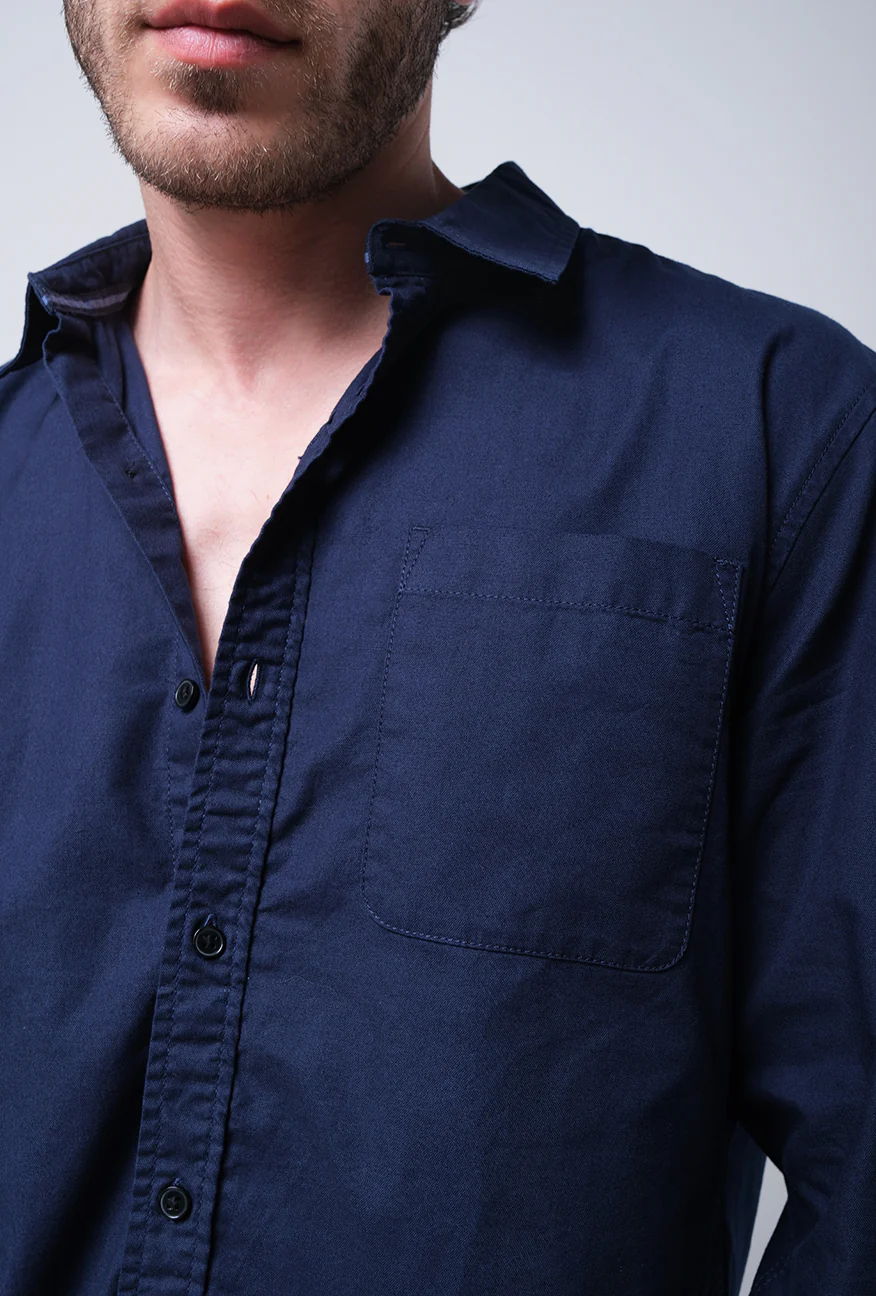 Kemeja Lengan Panjang Regular Sydow Navy - Image 3
