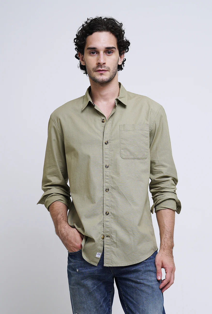 Kemeja Lengan Panjang Regular Sydow Olive