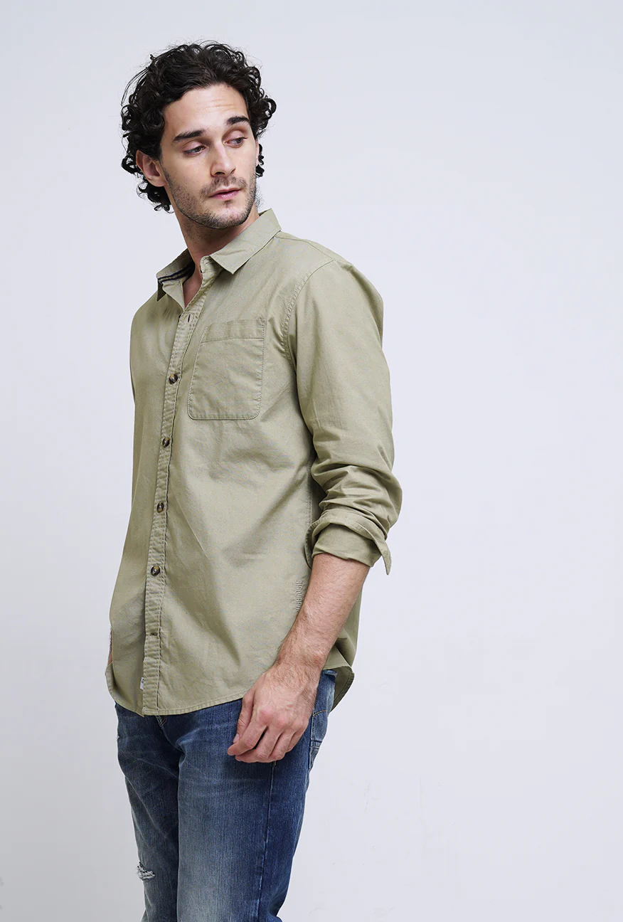 Kemeja Lengan Panjang Regular Sydow Olive - Image 6
