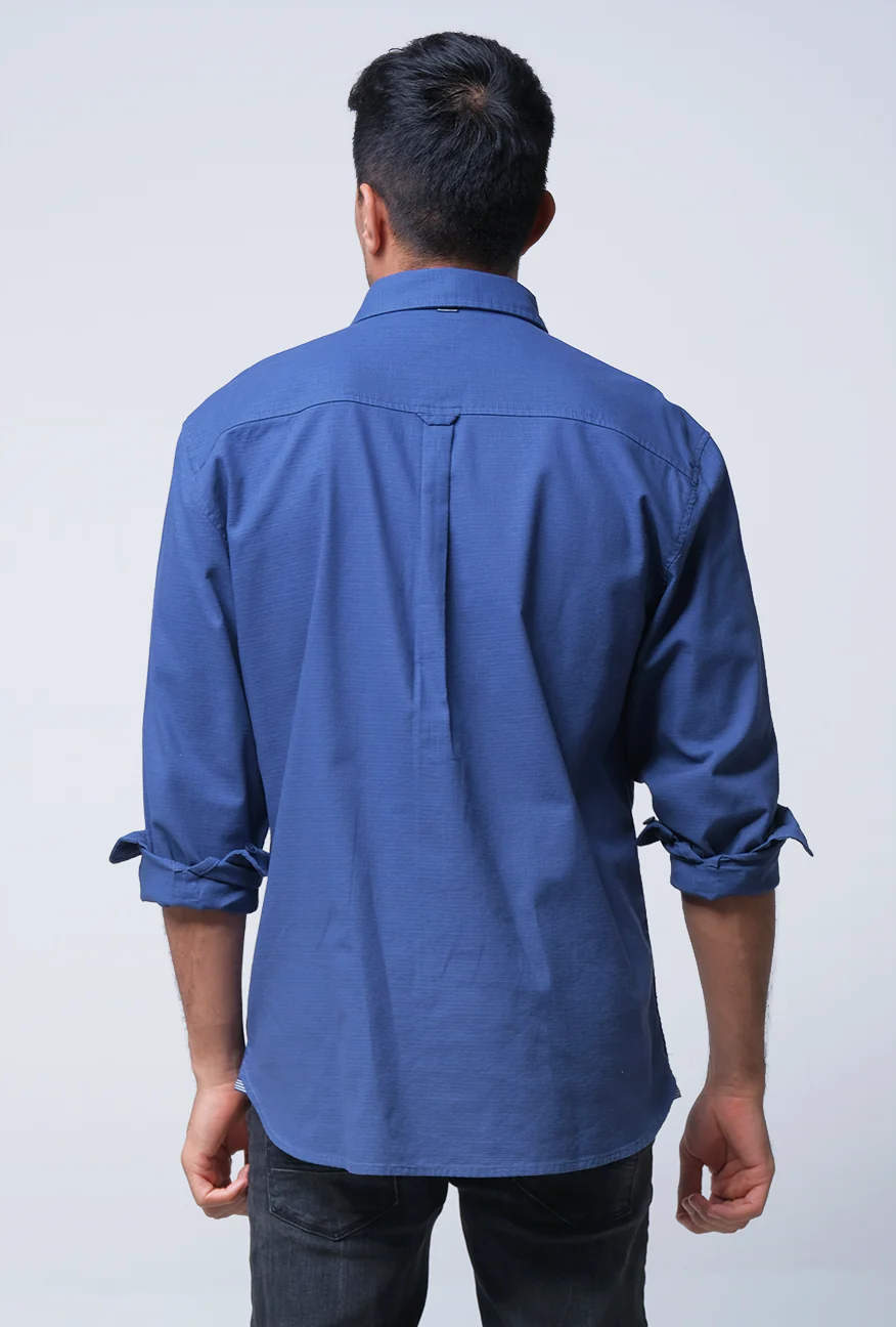 Kemeja Lengan Panjang Regular Zama Blue - Image 3