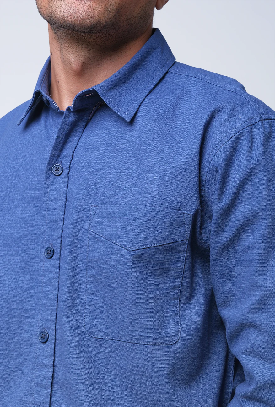 Kemeja Lengan Panjang Regular Zama Blue - Image 4