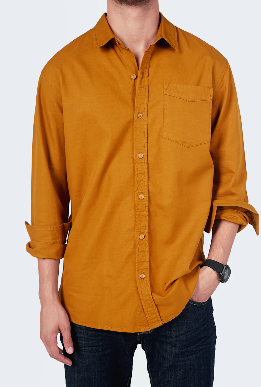 Kemeja Lengan Panjang Sluber Brown - Image 3