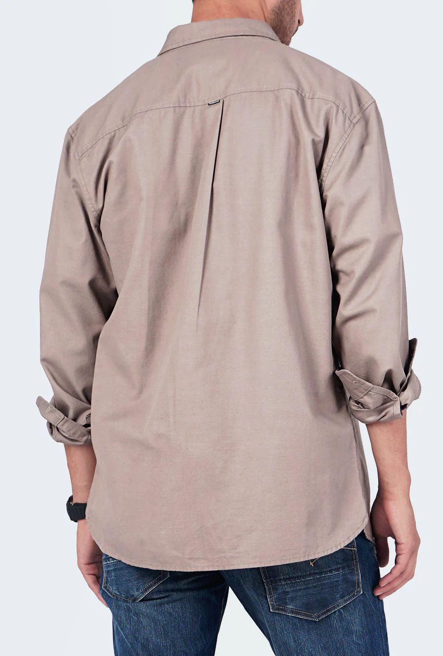 Kemeja Lengan Panjang Sluber Khaki - Image 4