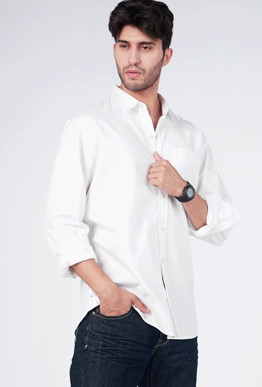 Kemeja Lengan Panjang Sluber Offwhite - Image 2