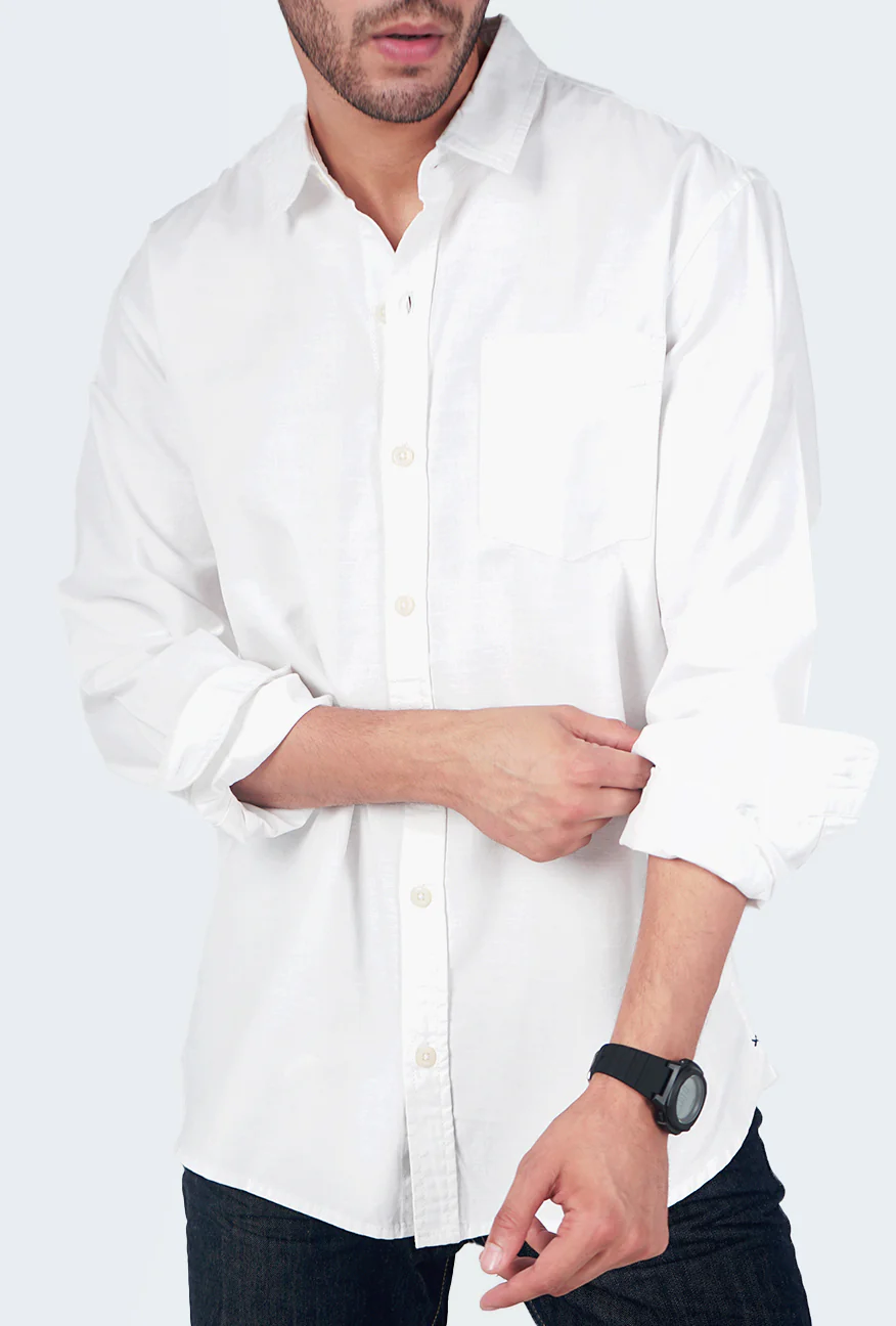 Kemeja Lengan Panjang Sluber Offwhite - Image 4
