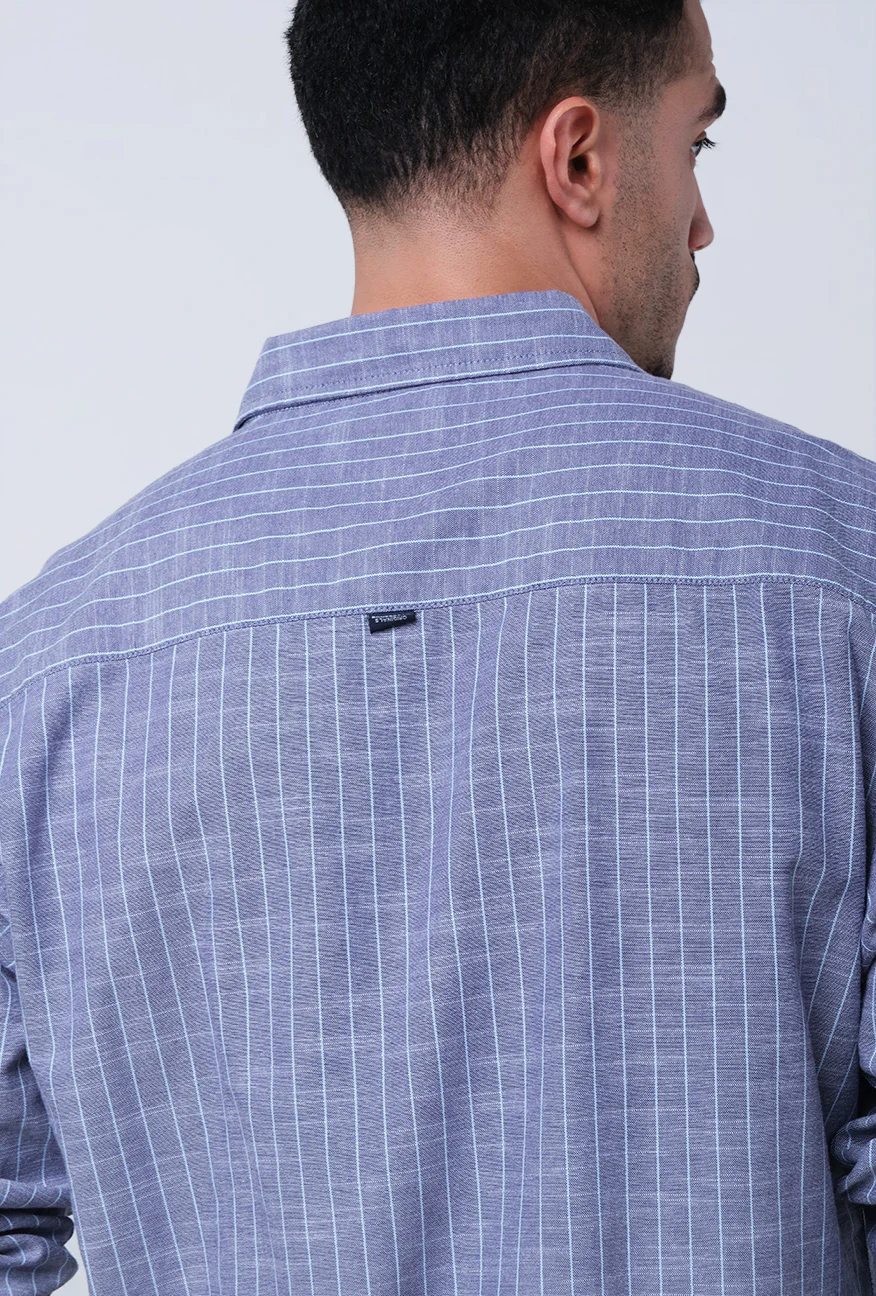 Kemeja Lengan Panjang Stridle Blue White - Image 5
