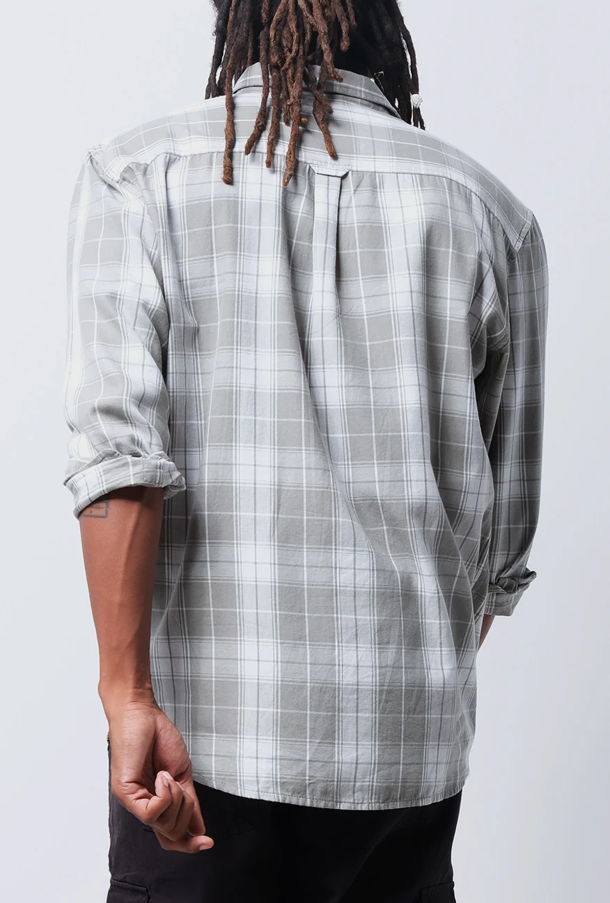 Kemeja Lengan Panjang Truder Offwhite Green - Image 4