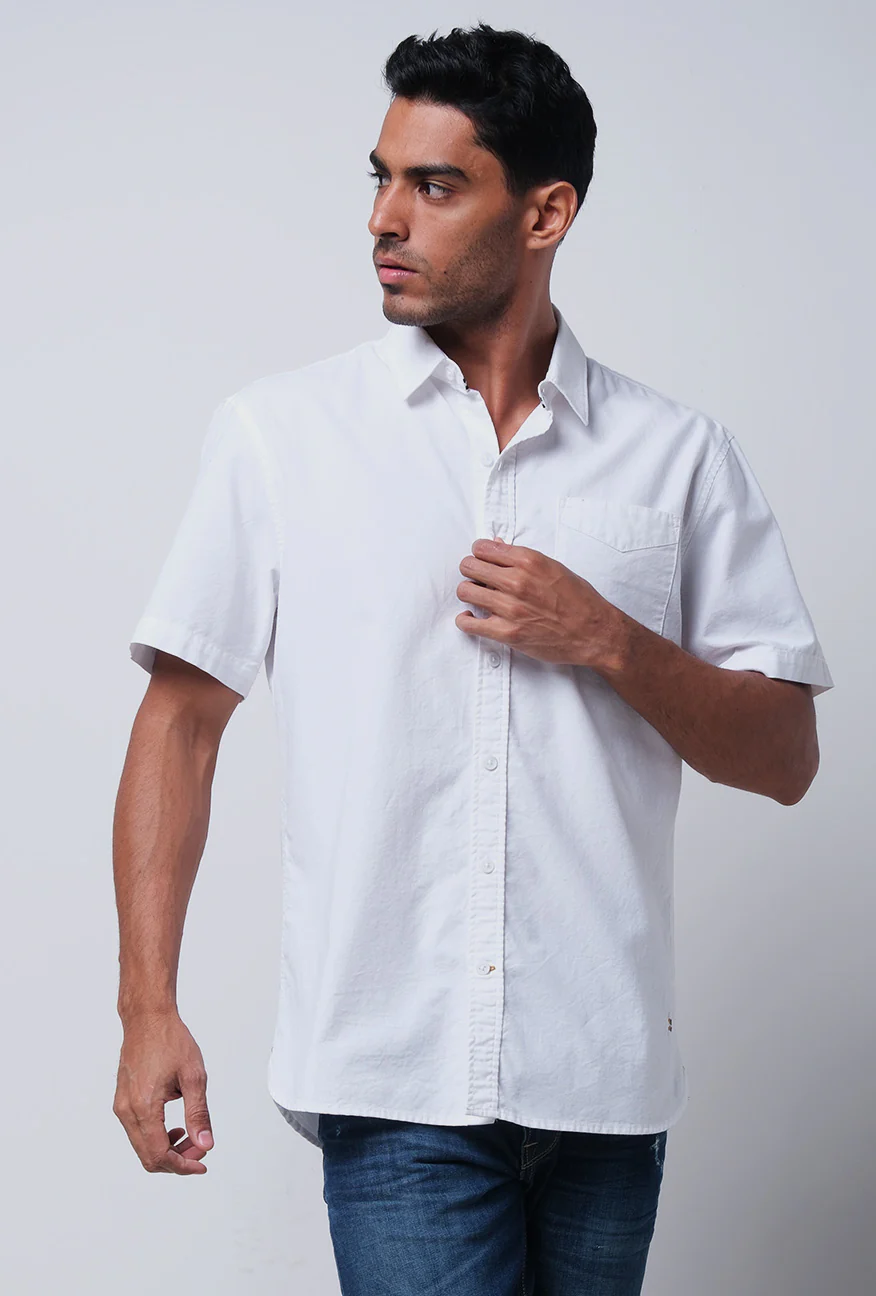 Kemeja Lengan Pendek Hemsy Offwhite Regular - Image 3